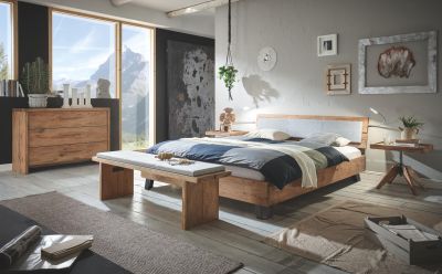 Oak-Vintage Massief eiken bed Cadro 18 / Jeno / Alpa / Arona
